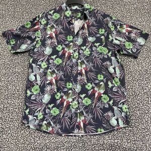 Greg‎ Lutzka Shirt Men Large Hawaiian Grassroots Button Up Short Sleeve L